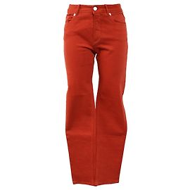 Jeans de tiro medio Loro Piana en algodón rojo Roja