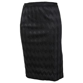 Missoni Zigzag Strickrock aus schwarzem Polyester Schwarz