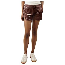 Brunello Cucinelli-Pink velvet mini shorts - size XS-Pink
