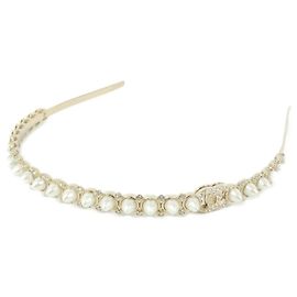Chanel AB7627 Fascia per Capelli Oro e Bianco Bianco D'oro