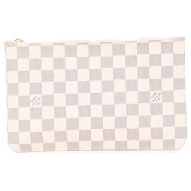 Louis Vuitton-Pochette Neverfull Damier Azur Branco da Louis Vuitton-Branco
