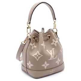 Louis Vuitton-Louis Vuitton Brown Bicolor Monogram Empreinte Nano Noe-Brown,Taupe