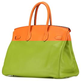 Hermès-Hermès Orange Swift Birkin Retourne 35-Orange