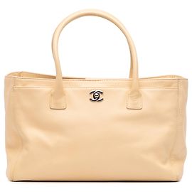 Chanel Brown Medium Executive Cerf Tote Brown Beige