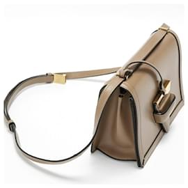 Loewe-Loewe Barcelona Shoulder Bag in Grayish Leather-Grey