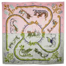 Hermès-Hermes Carree90 Scarf in Pink-Pink