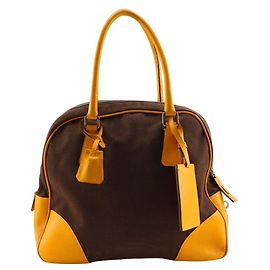 Sac à main Mini Boston Prada Marron