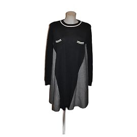 Autre Marque pianurastudio Oversized Kleid Schwarz Bunt Wolle Schwarz Mehrfarben