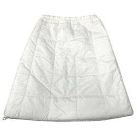 Chanel-Chanel Sport Grey Vintage CC Quilted Puffer Skirt FW 2000-Grey