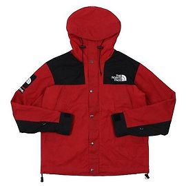 Supreme The North Face AW10 Rote Schwarze gewachste Baumwollbergjacke Schwarz Rot