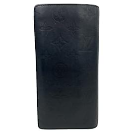 Louis Vuitton-Louis Vuitton Monogram Shadow Long Wallet-Black