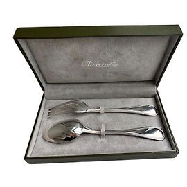 Child's cutlery set 2 pieces in Christofle Solid Silver Silvery