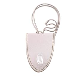 Goyard-Goyard White Leather Handbag Charm-White
