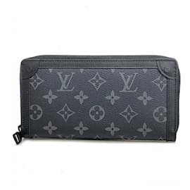 Louis Vuitton-Louis Vuitton Long Wallet Monogram Eclipse Trunk Zippy M80558-Black