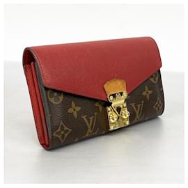 Louis Vuitton-Louis Vuitton Long Wallet Monogram Portefeuille Pallas-Brown,Fuschia