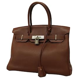 Hermès-Hermes Birkin 30 Verso Handbag-Red,Other