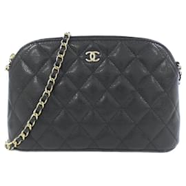 Chanel-Chanel Caviar Skin Shoulder Bag-Black