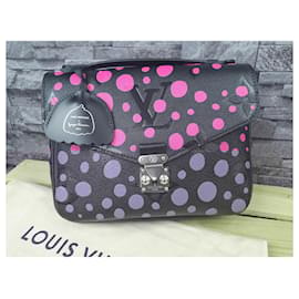 Louis Vuitton-Metis Kusama Print Leather Black Pink-Black