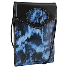 Burberry-BURBERRY Shoulder Pouch Leather Blue Auth bs21586-Blue