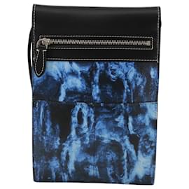 Burberry-BURBERRY Shoulder Pouch Leather Blue Auth bs21586-Blue