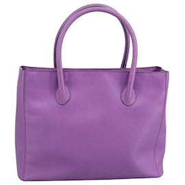 Céline-CELINE Tote Bag Leather Purple Gold Auth bs21750-Golden,Purple