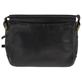 Autre Marque-Burberrys Shoulder Bag Leather Black Auth ac3508-Black