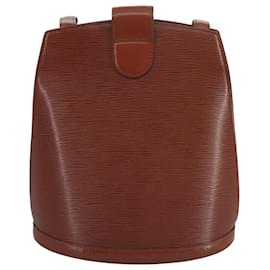 Louis Vuitton-LOUIS VUITTON Epi Cluny Shoulder Bag Brown M52253 LV Auth 111227-Brown