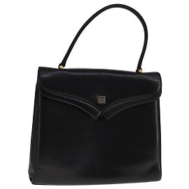 Sac à main GIVENCHY en cuir noir et or Auth bs21995 Noir Doré