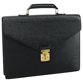 Louis Vuitton-LOUIS VUITTON Epi Serviette Ambassador Business Bag Black M54412 LV Auth yk17207-Black
