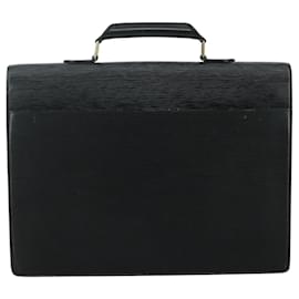 Louis Vuitton-LOUIS VUITTON Epi Serviette Ambassador Business Bag Black M54412 LV Auth yk17207-Black