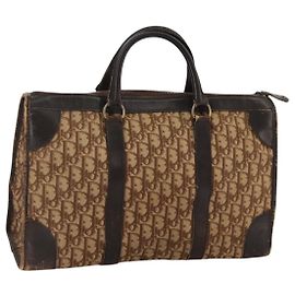 Christian Dior Trotter Canvas Handtasche Braun Auth 111521 Braun
