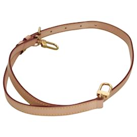 Louis Vuitton-LOUIS VUITTON Adjustable Shoulder Strap Leather 34.3""-39.4"" Beige Auth yk16931-Beige