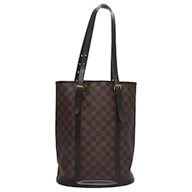 Louis Vuitton-LOUIS VUITTON Damier Ebene Bucket GM Shoulder Bag SPO N42236 LV Auth 110759-Other