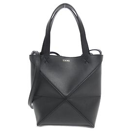 Borsa Mini Tote Puzzle Fold Loewe Nero