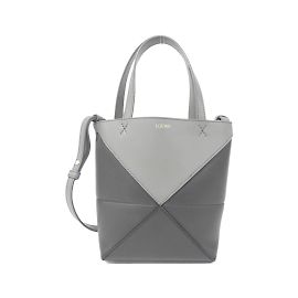 Borsa Loewe Puzzle Fold Tote Mini A779V25X07 Marrone Grigio antracite