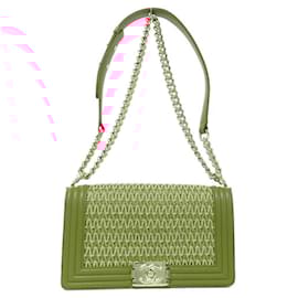 Chanel-Chanel Boy Line 67086 Shoulder Bag-Red,Beige