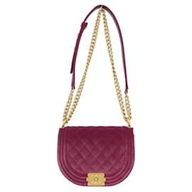 Chanel-Chanel Boy Line AS3350 Shoulder Bag-Purple