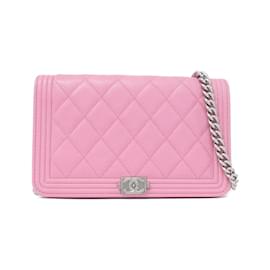 Chanel-Chanel Boy Line AP1117 Chain Wallet-Pink