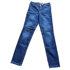 Vaqueros Guess Skinny de Tiro Alto Azules Algodón Talla 34 Azul
