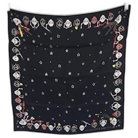 Cachecol de seda Alexander McQueen Multicor