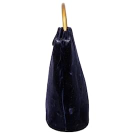 Autre Marque-Vintage Velvet Handbag-Blue