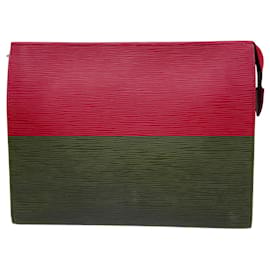 Louis Vuitton-Louis Vuitton Fuchsia Epi Pochette Toilette 26 Clutch Bag-Pink