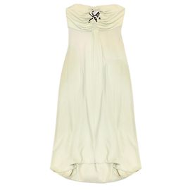 Vestido de coquetel sem alças decorado em verde menta de Giorgio Armani Verde