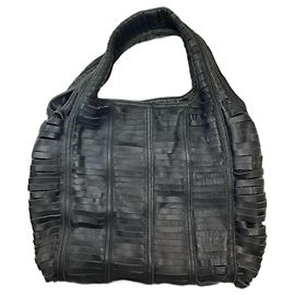 Bolsa hobo Alexander Wang de couro preta Preto