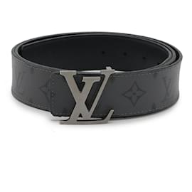 Louis Vuitton-Cinto reversível Louis Vuitton Monogram Eclipse Reverse 40MM-Cinza