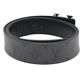 Louis Vuitton-Cinto reversível Louis Vuitton Monogram Eclipse Reverse 40MM-Cinza