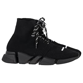 Balenciaga- Balenciaga Speed 2.0 Lace-up Sneakers in Black Polyester-Black