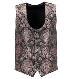 Dolce & Gabbana-Dolce & Gabbana Martini Waistcoat in Black Polyester-Black
