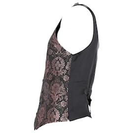 Dolce & Gabbana-Dolce & Gabbana Martini Waistcoat in Black Polyester-Black