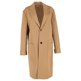 Marni Long Coat in Brown Wool Brown